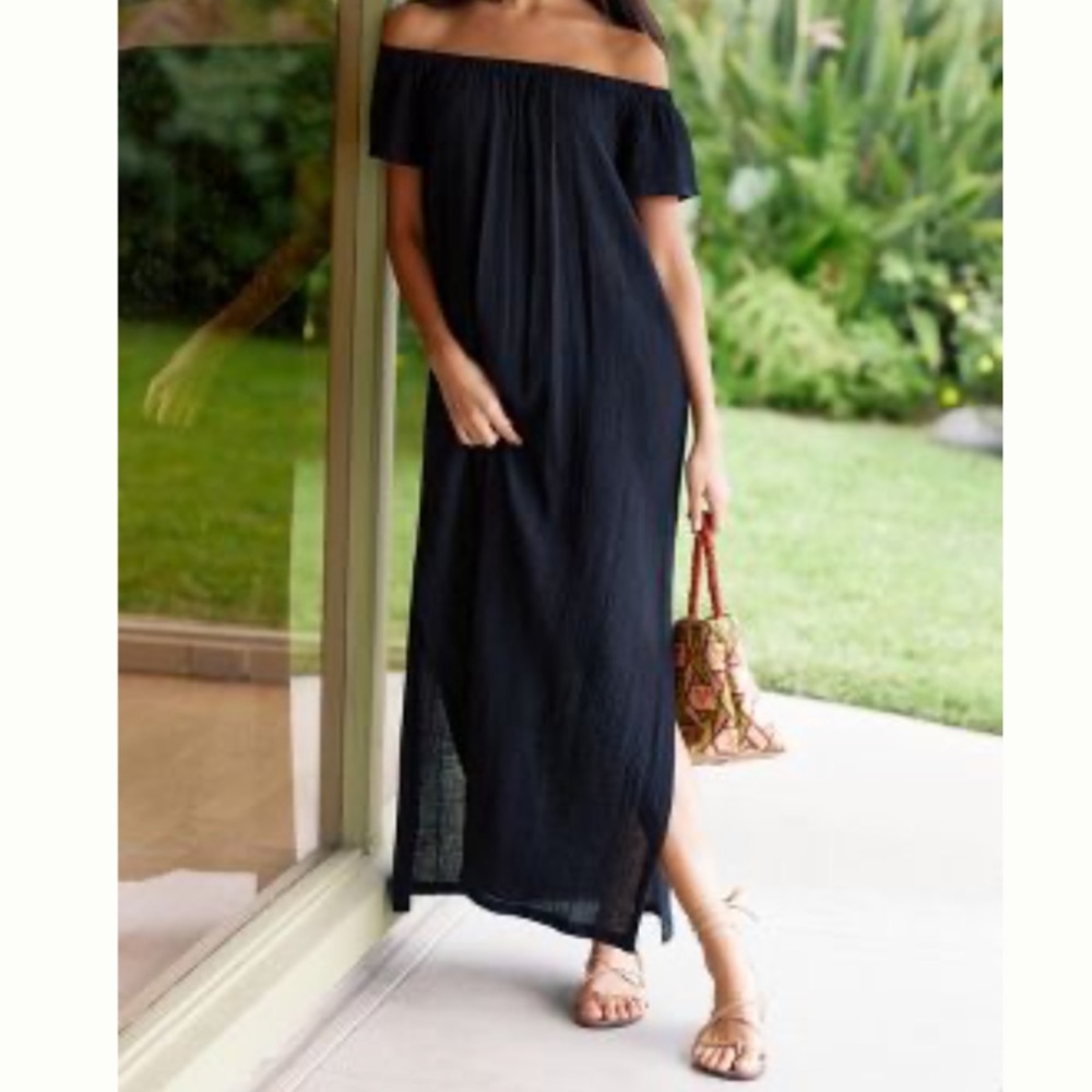 Seafolly Double Cloth Strapless Maxi Coverup